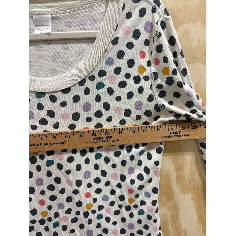 Hanna Andersson‎ Organic Cotton Polka Dot Long Sleeve Tee Women’s Medium